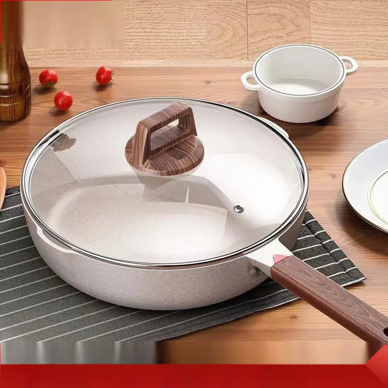 Kuali Tidak Melekat, Kuali Isi Rumah, Sesuai untuk Steak dan Pancake, Serasi dengan Periuk Induksi dan Dapur Gas, Borong, Penghantaran Percuma Kitchenware