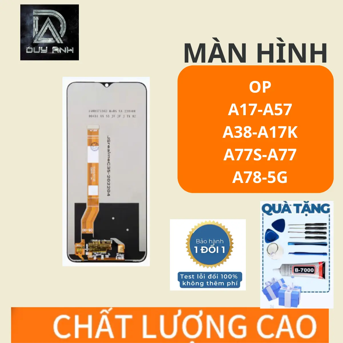 Màn hình OP A17 / A57 / A38 / A17K / A77S / A77 / A78-5G Zin (Tặng kèm keo dán, bộ sửa)