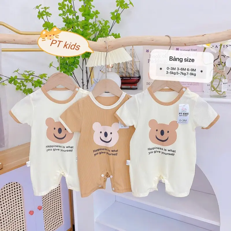 Combo 2 Chiếc Body Đùi Tăm Lạnh Mềm, Mát Cho Bé 3-9kg ( 2chiếc 2 màu) 8