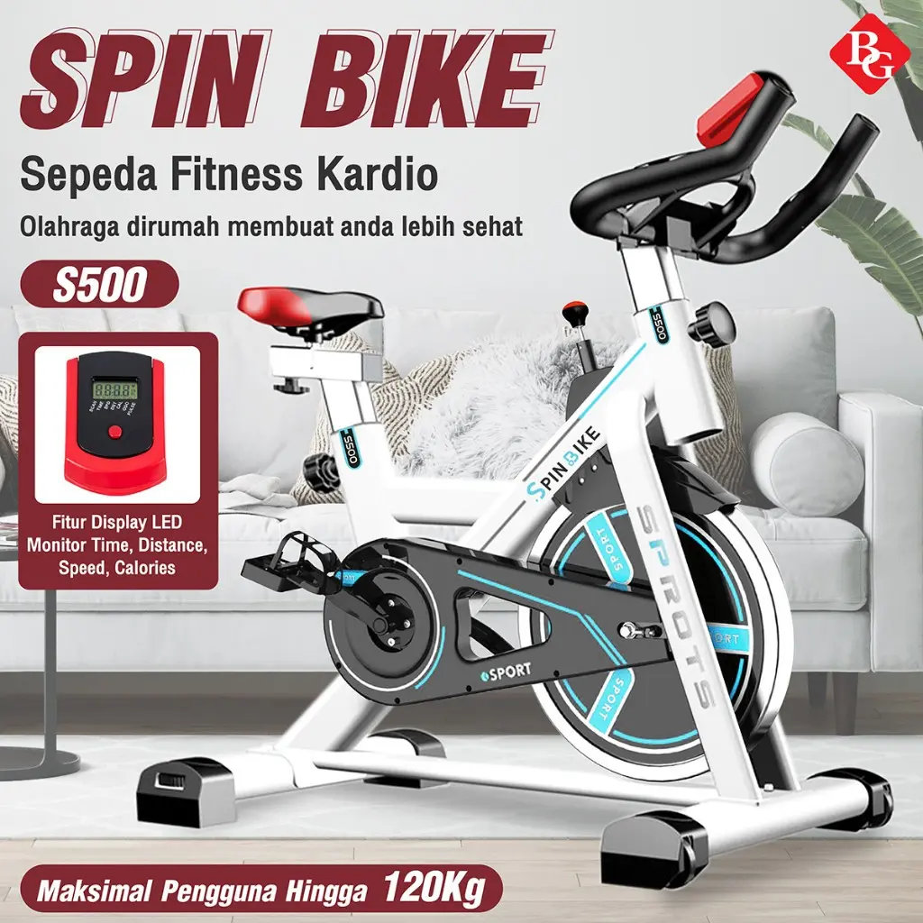 Better Sport Sepeda Statis Spinning Bike Alat Fitness Gym Rumahan Indoor Outdoor Kesehatan Jantung