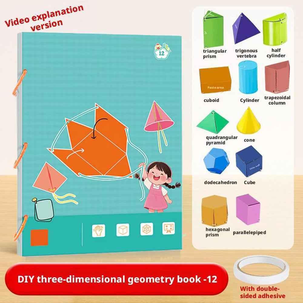 DIY Solid Geometry Book Geometry Elementary School Student Training Thinking Toy Game Puzzle ...
