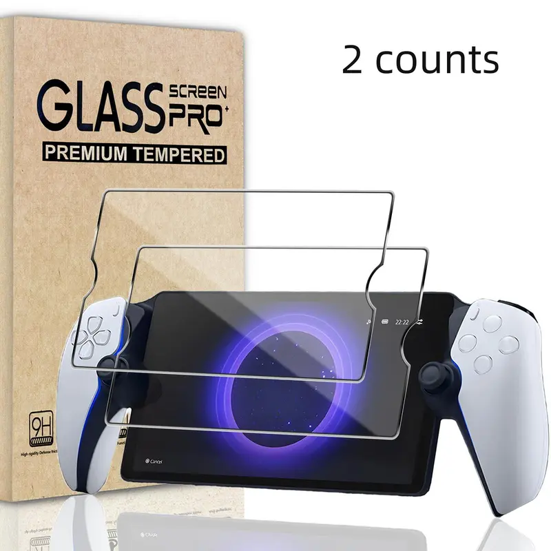 Anti-scratch & Anti-fingerprint Game Console Screen Protector, Tempered Glass Screen Protector, Console Accessories for PlayStation Portal Remote Player 0