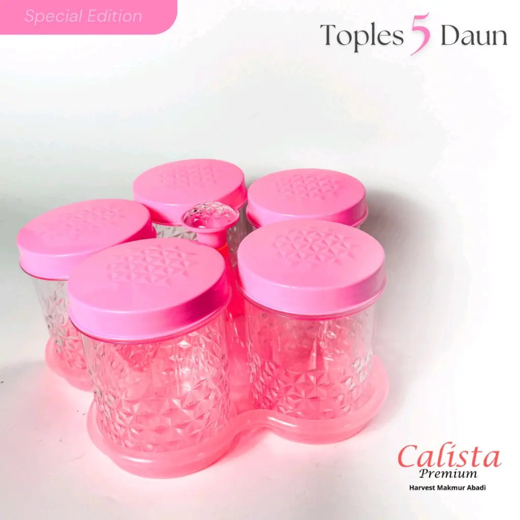 Toples yoyo Lima Daun / Toples Kue Kering Lebaran Set Isi 5 Pcs - Hampers Food Grade