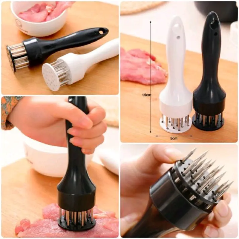 Dụng cụ đâm xăm mềm thịt nhọn giúp thấm ướt gia vị. Cây xăm bì da