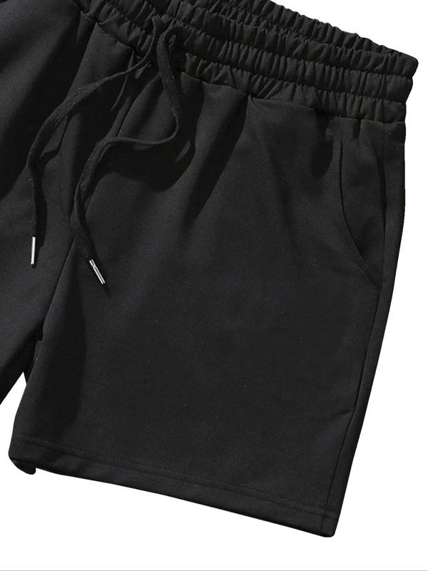 Women's Solid Drawstring Waist Shorts, Casual Comfy Breathable Straight Leg Shorts for Summer, Ladies Bottoms for Daily Wear 3
