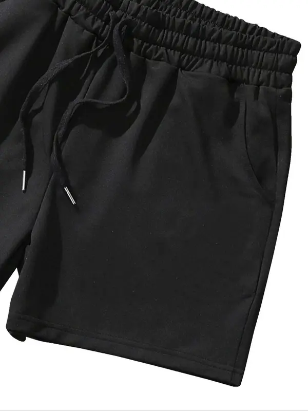 Women's Solid Drawstring Waist Shorts, Casual Comfy Breathable Straight Leg Shorts for Summer, Ladies Bottoms for Daily Wear 3