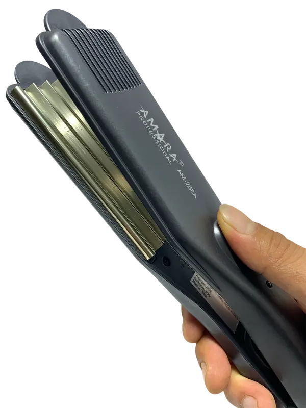 Catok Amara Plat Genteng Lebar Tipe AM 288A Hair Styling Pengembang Rambut Zig Zag atau Baba Curly Wave Wavy Catokan Rambut Professional AM-288A Plat Keramik Alat Kecantikan Tools Hair Styling Original Garansi 6 Bulan Kering 2