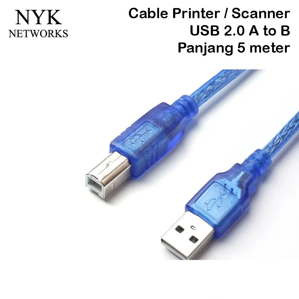 Kabel USB Printer & Scanner 5m 5 meter Cable - CBL-UB2AMBM-500TR