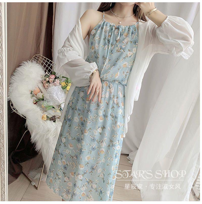 Product Introduction of Váy Hai Dây, Váy Voan Hoa, Quần Áo Chống Nắng, Áo Voan, Áo Cardigan, Bộ Đồ Hai Mảnh Cho Nữ, Váy Đi Kỳ Nghỉ Trên Bãi Biển, Váy Dài 6