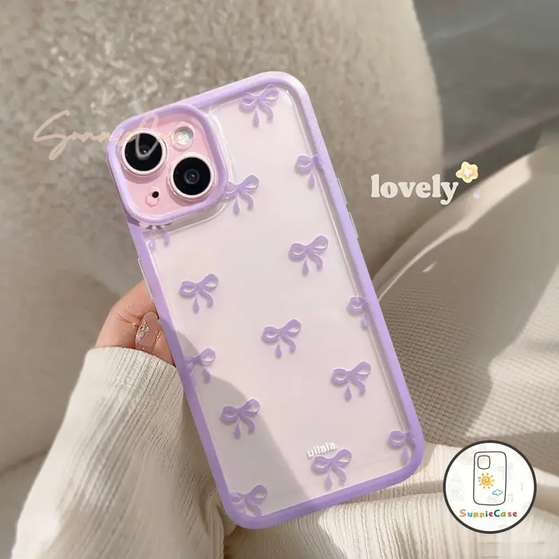 Casing Untuk Redmi 10 14C 12 10C 10A 12C 13C 9C NFC A1 A2 A3 9 9A 9T Redmi Note 14 10s 11 11s 8 12 13 10 Pro Max Mi 11 Lite Poco C75 C40 X5 M3 C61 Kuning Hijau Ungu Merah Jambu Biru Kecil Pita Transparent Lembut Case 3