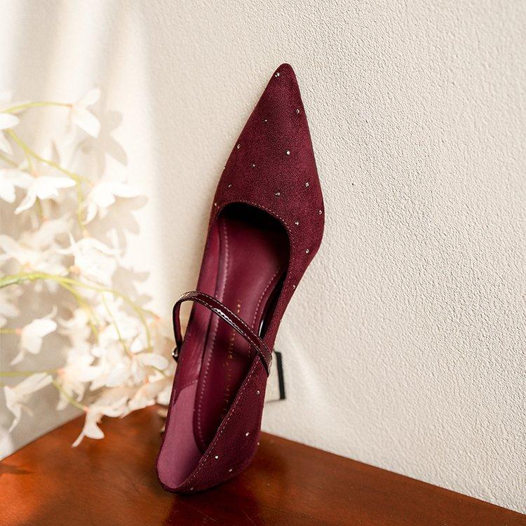 Product Introduction of Sexy women's high heels Pointed rubber buckle 26