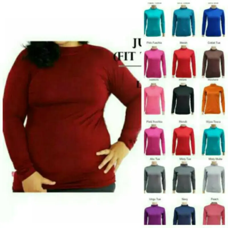 Manset Lengan Panjang Wanita Jumbo Inner XXL to XXXL Kaos dan Baju 2