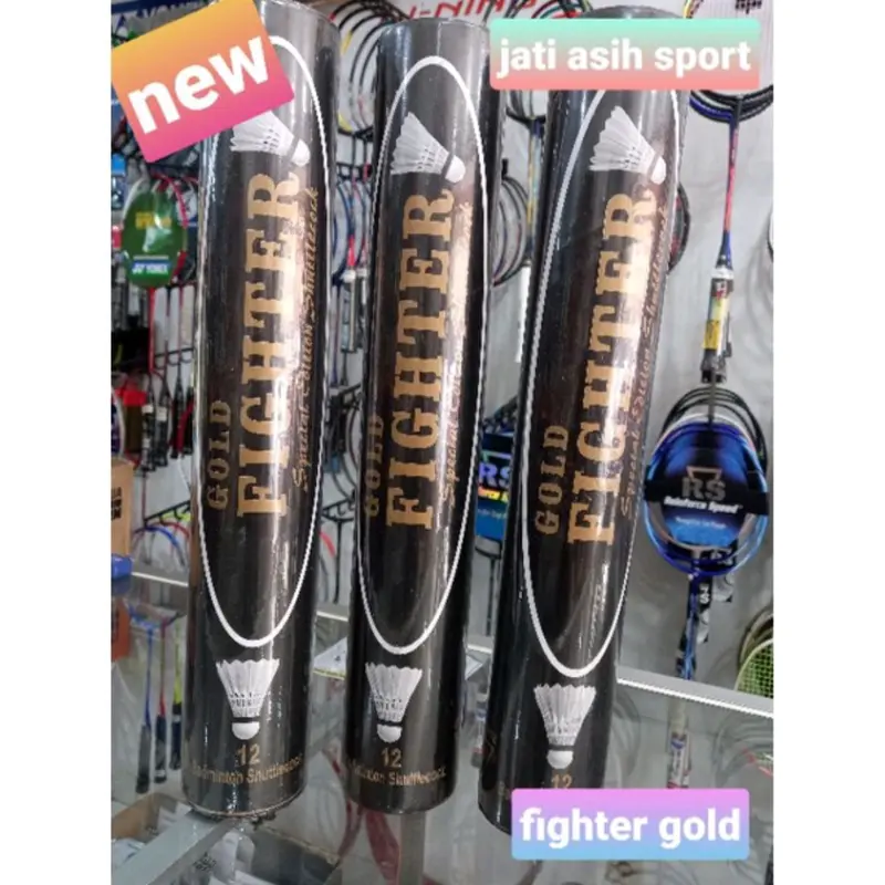 SHUTTLECOCKS Fighter Gold Badminton Bulutangkis shuttlecock 3 1 0
