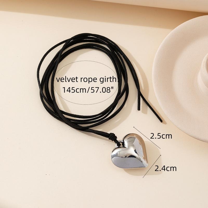 Horse in Heart Pendant Choker Necklace with Black Velveteen Cord Horse in Heart Pendant Choker Necklace with Black Velveteen Cord