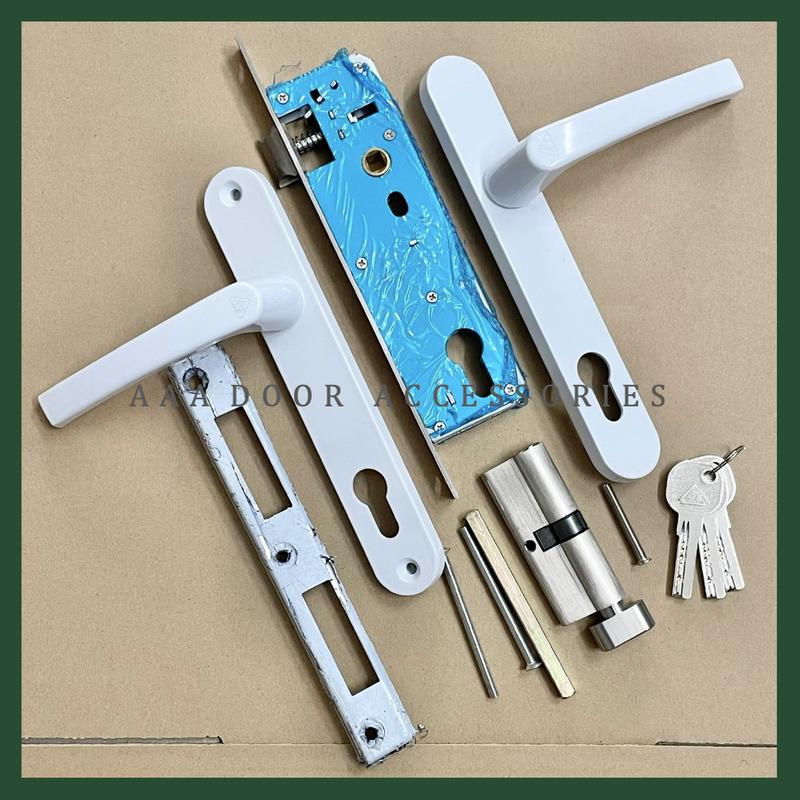 Bộ khoá tay gạt đơn điểm cửa nhựa lõi thép (Tay Tròn/ Tay Vuông)