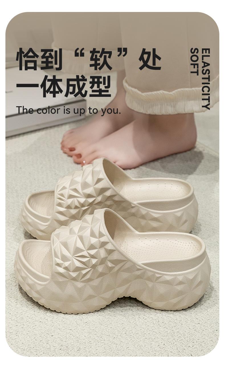 Product Introduction of Dép Lê Mùa Hè Cho Nữ, Đế Dày, Có Thể Đeo Ngoài Trời, Đế Đế Dày, Dép Quai Đơn Dép Lười Nửa Thời Trang Tăng Chiều Cao, Dép Dứa Người Nổi Tiếng Trên Internet Chống Trượt 3