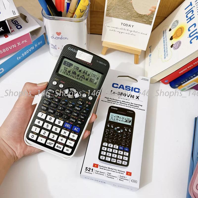 Máy Tính Học Sinh Fx 580 VNX Màu Trắng Đen Chuyển Đổi Tiếng Việt - Máy Tính Casio Giá Rẻ