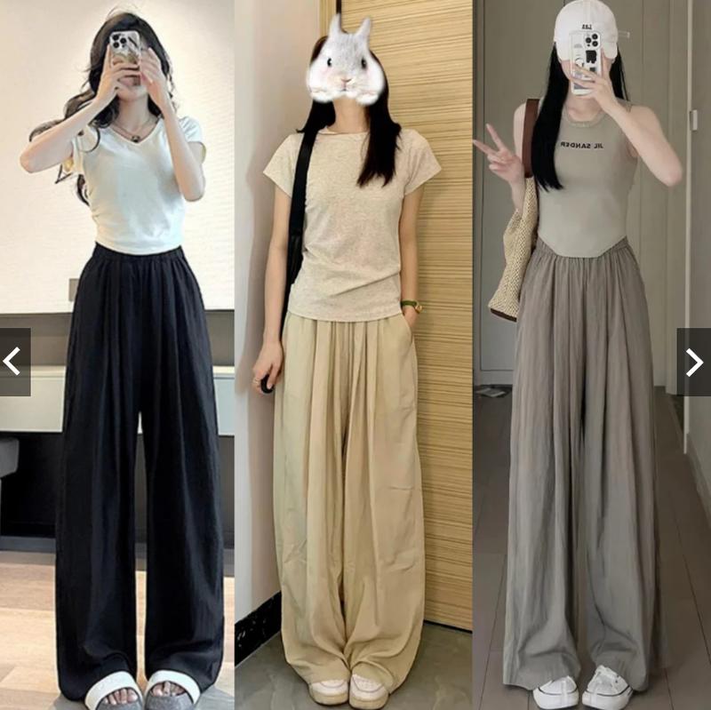 Product Introduction of Quần Ống Rộng Nữ Vải Đũi Mát Loại Đẹp Siêu Hót Nhiều Màu, Cạp Cao Lên From Xinh MA02 9