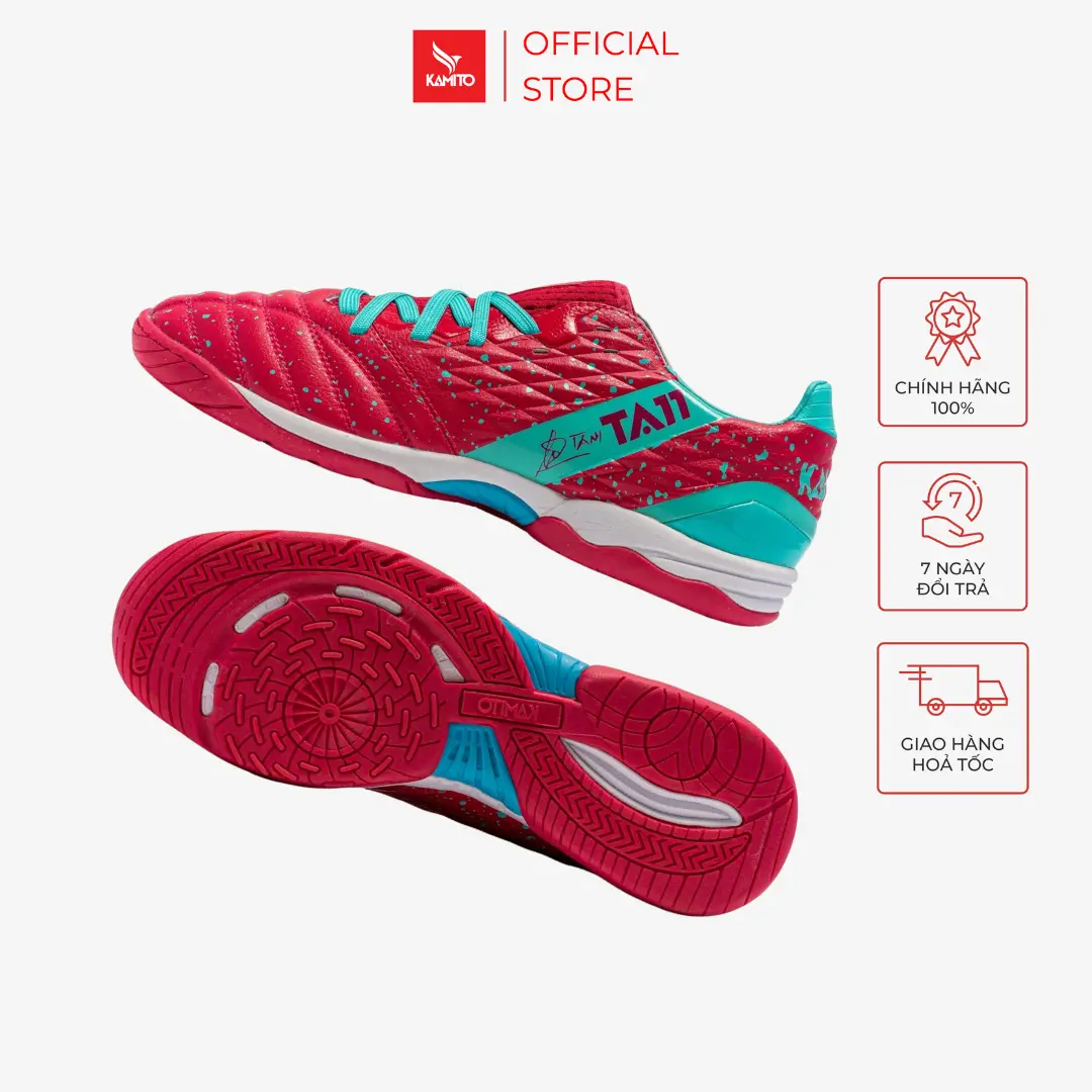 Giày Đá Banh Kamito Futsal TA11-IC PRO ĐỘT PHÁ Sân Trong Nhà (Sàn Gỗ) LƯỠI GÀ LIÊN DỆT KIM 3D, DÀNH CHO CHÂN BÈ Sport Sneaker Tập Thể Dục Cao Su