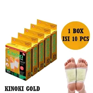 Kinoki 1 Box Kinoki Gold White Detox Foot Patch Ginger Koyo Kaki Hand Pads Kotoran