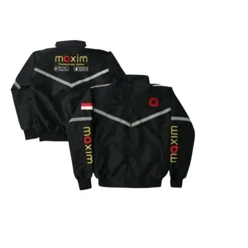 Jaket motor Mxm Hitam Pria - jakeet maxim terbaru full bordir - jakeet driver maxim - jakeet maxim prioritas
