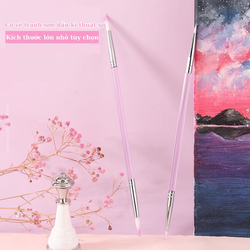 Cọ vẽ thiên nga màu tím , cọ chuyên dụng vẽ tranh theo số sổ acrylic cọ