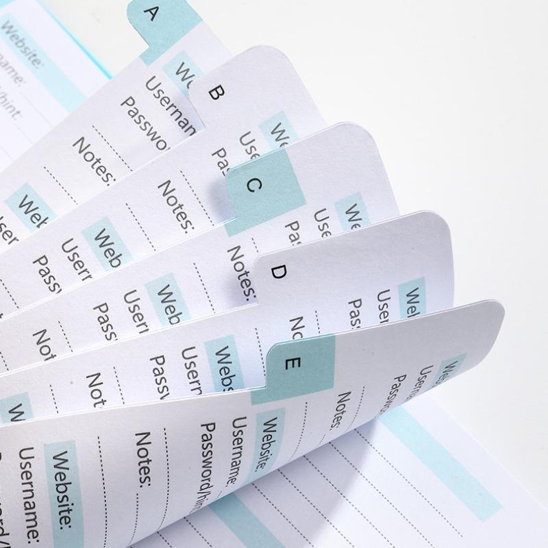 Product Introduction of Password Book with Alphabet Label Index, 1 Set Portable Password Keeper Notebook, Office Stationery & Supplies for Home & Office 4