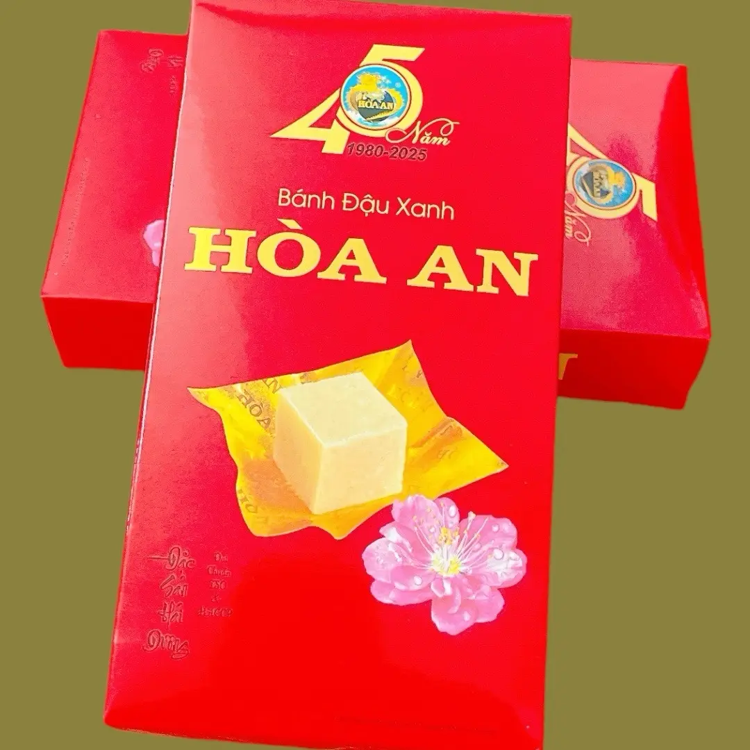 [ chính hãng ] combo 5 Hộp Bánh Đậu Xanh Hoà An 200gr (Date mới) Ăn Vặt