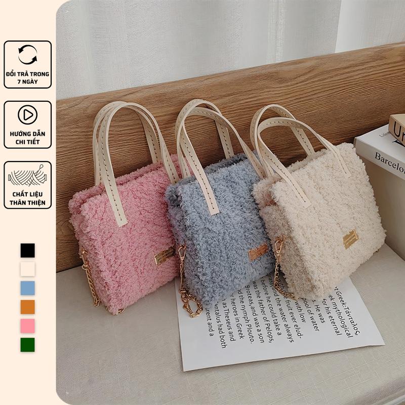  Túi xách tự đan handmade túi xách tay nữ đeo chéo thời trang Hàn Quốc LX401 Bag 