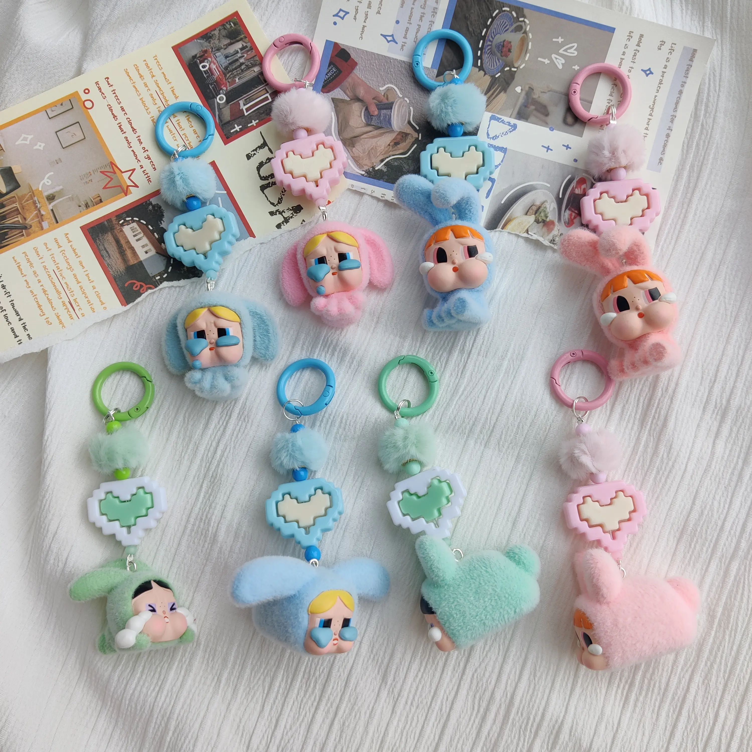 พวงกุญแจ Crybaby, พวงโทรศัพท์ Crybaby, พวงกุญแจ DIY, การสร้างส่วนบุคคล, ไม่ใช่ของแท้