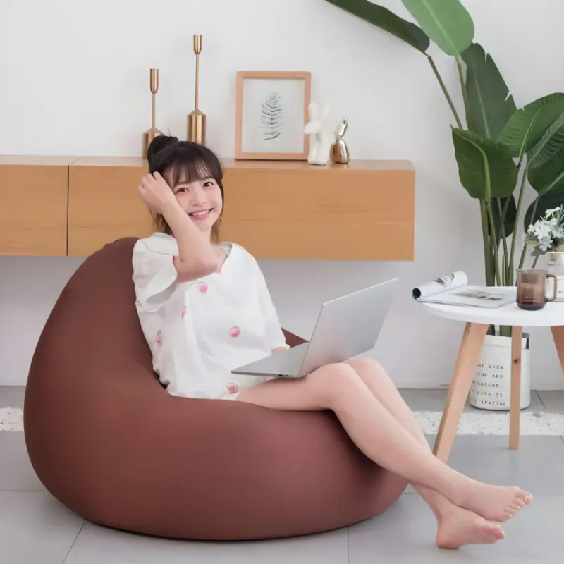 Ghế lười hạt xốp 3ii Home hình trái lê chống thấm Size XL120x130cm L100x120cm M80x100cm S70x80cm Sofa lười, Ghế lười tựa lưng chất liệu sử dụng cao cấp. s of a đệm lười  cho người lớn bean bag giường 4