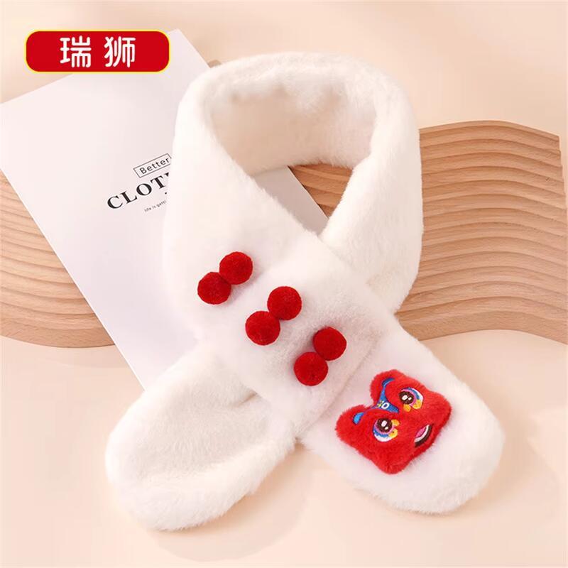 Product Introduction of 2025 Autumn Winter Soft Plush Children Cute Cartoon Girl Thick Warm Scarf Outdoor Kids Neckerchief Baby Accessories 4