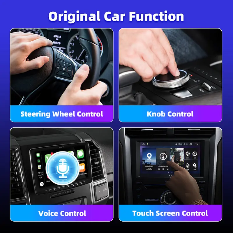 CarPlay không dây, Hộp Android Auto, Có dây và không dây, Cắm và chạy USB, Tương thích với tất cả các mẫu ô tô 8