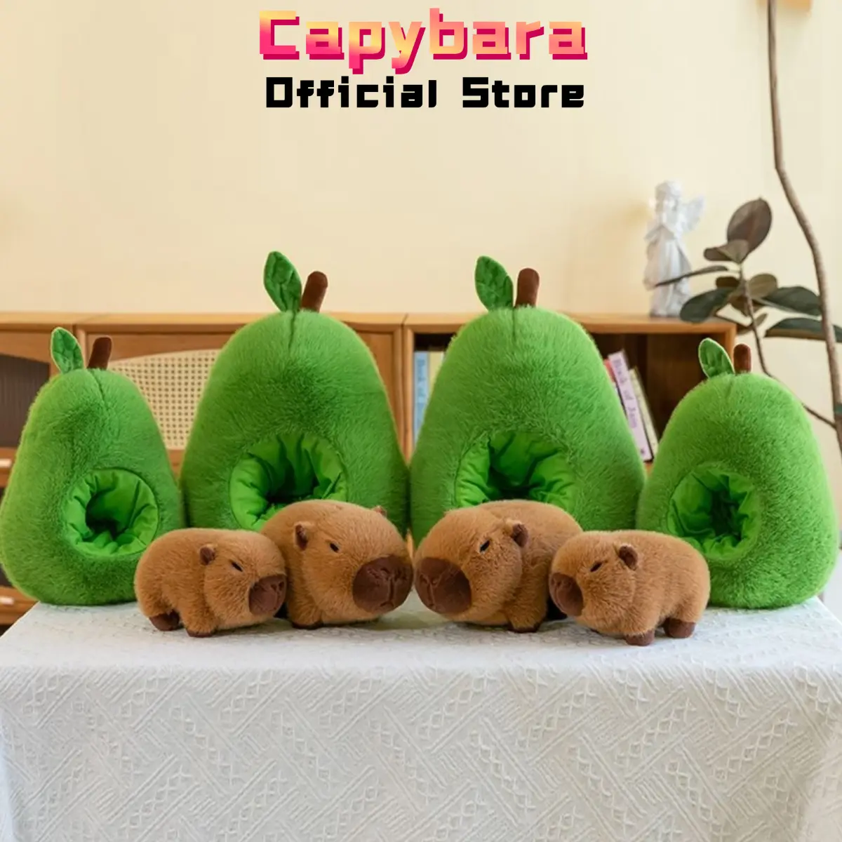 Gấu Bông Chuột 35cm Trong Quả Bơ Đáng Yêu, Gấu Bông Capybara Quả Bơ, Quà Tặng Đồ Chơi Thú Bông Cho Người Yêu, Quà Tặng Giáng Sinh, Thú Nhồi Bông Phát Nhạc