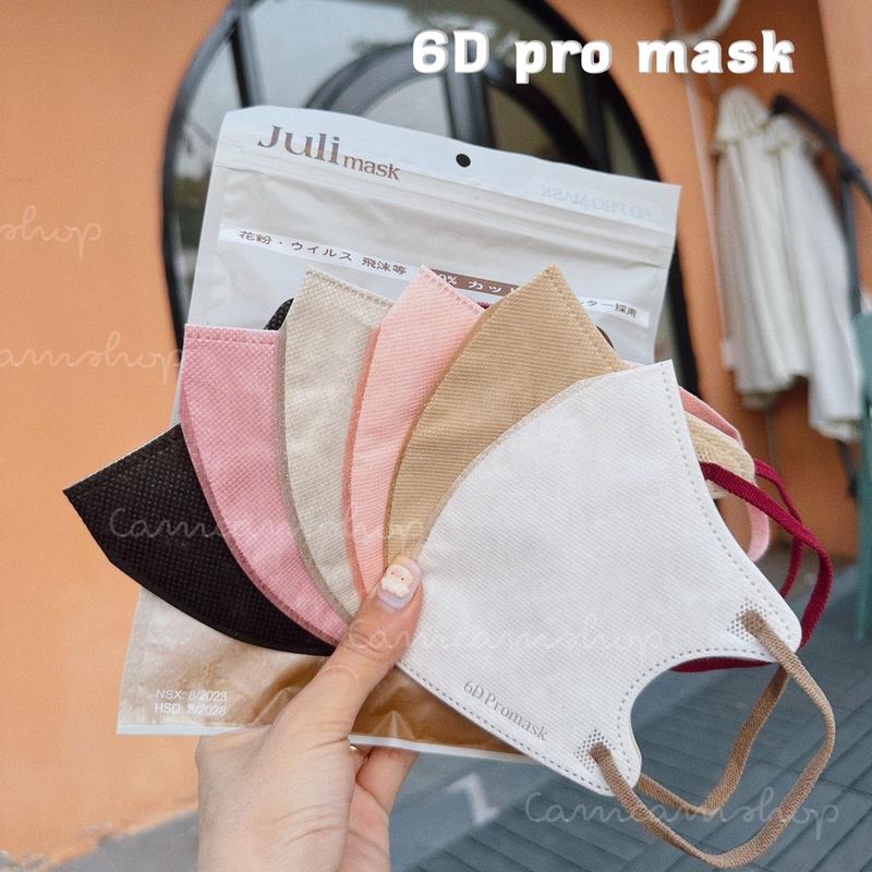 Khẩu trang JULI 6D pro mask - Thùng 60 chiếc kháng khuẩn, hot trend, quai êm thoải mái Phụ Kiện Accessories khautrang julimask