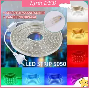 Lampu LED Selang SMD 5050 High Quality 1M-30M dengan Soket AC 220V