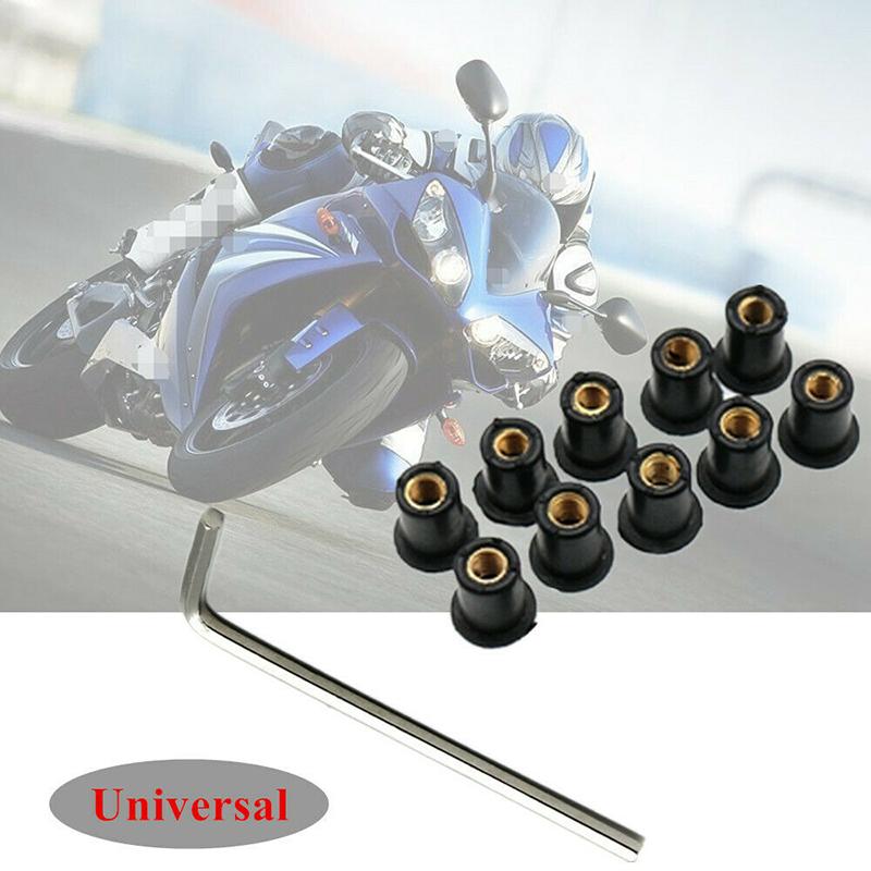 Product Introduction of Bộ Ốc Vít Bu Lông Kính Chắn Gió Xe Máy, 10 Cái, Đai Ốc Giếng M5 15Mm 12
