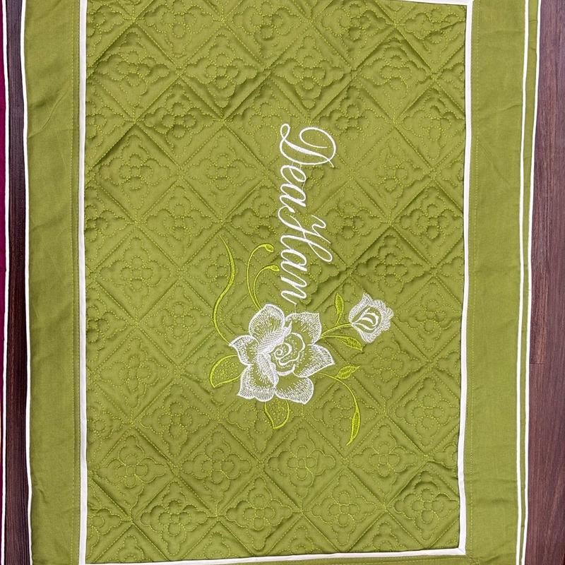 (2 chiếc) Vỏ gối satin poly trần thêu hoạ tiết hoa - kích thước 45x65cm vỏ  gối 6