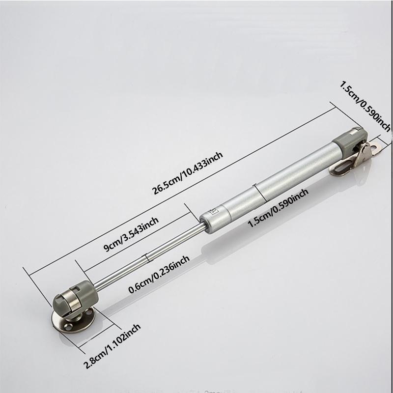 Rubber/Iron Head 100N Gas Strut, 4 Counts Hydraulic Rod, Cabinet Door Buffer Support Rod, Gas Strut for Cabinet, Drawer, Wardrobe, Home Accessories 1