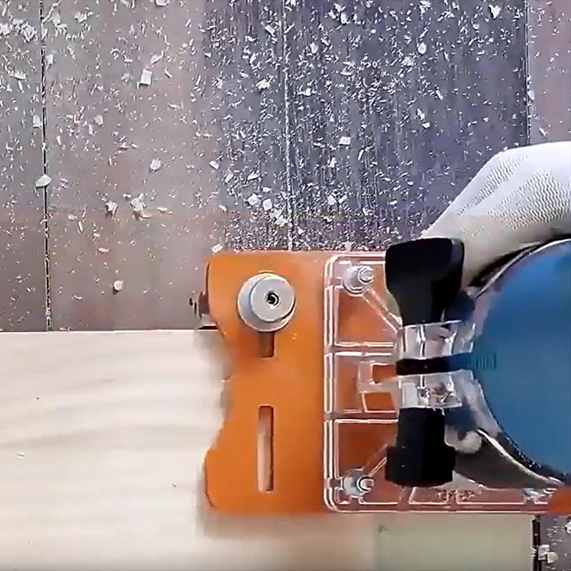 Product Introduction of 65mm Trimming Machine 2 In 1 Slotted Bracket Invisible Fasteners Wardrobes Cupboard Panel Punch Locators Aluminum 45