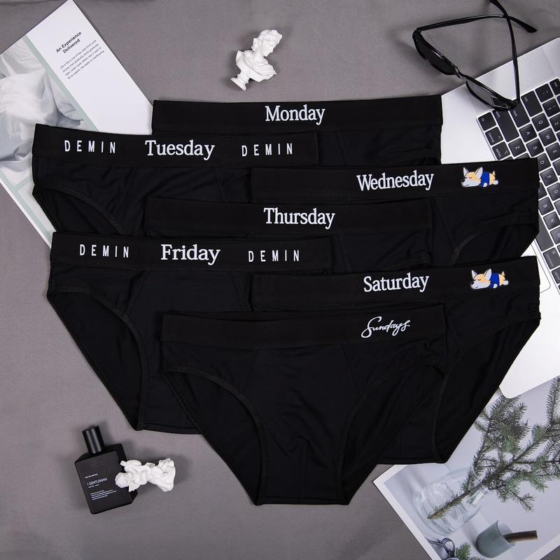 Combo 7 Quần Sịp Nam mặc đủ 1 tuần, Quần Lót Nam Menswear full màu đen thun lạnh in nhiệt họa tiết dễ thương Toppp03 (Che tên khi giao hàng) Quần Boxer Boxer