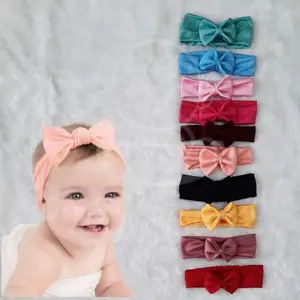BANDANA PITA BAYI WARNA POLOS / BANDO KUPU ANAK MURAH / HEADBAND TURBAN BAYI BALITA PEREMPUAN