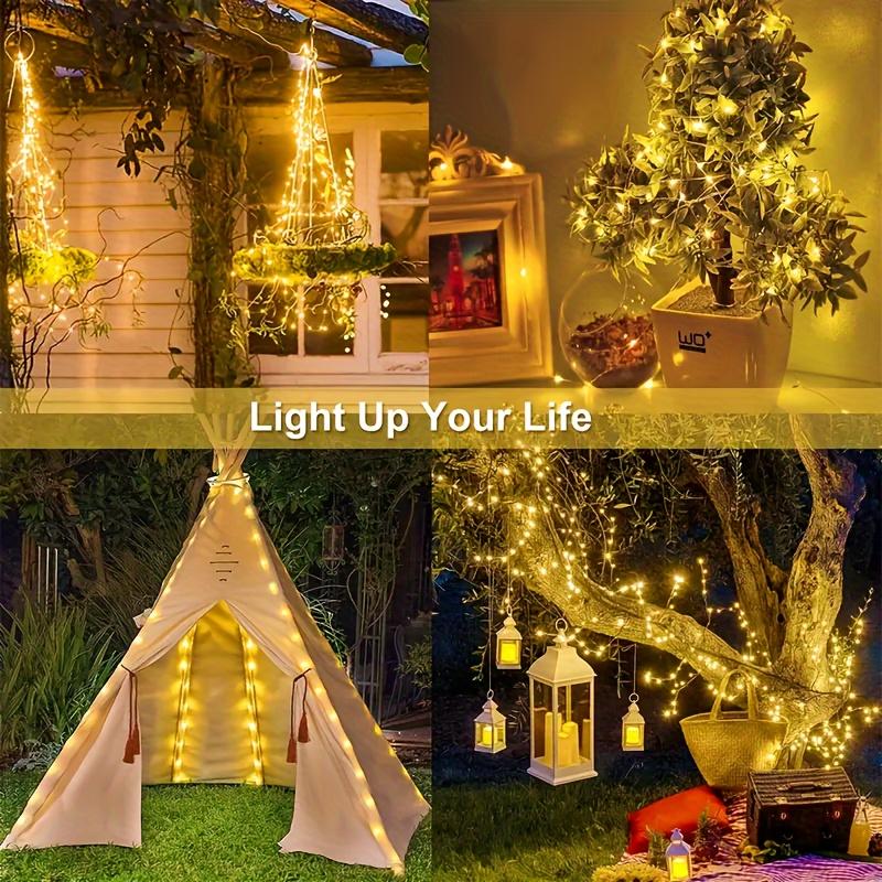 Product Introduction of Solar-Powered LED Outdoor String Lights, 10.06meter 100 Leds, Starry Fairy Lights for Wedding And Various Scenes, Touch Control, Blinking Feature, Removable Photovoltaic Module, Nickel Battery, No Remote - Solar Charged Garden & Landscape Decoration Light 5