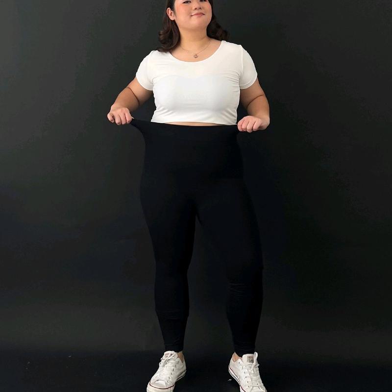 Legging sport fleece jumbo tebal nyaman Hitam [PINKDOSE] 1