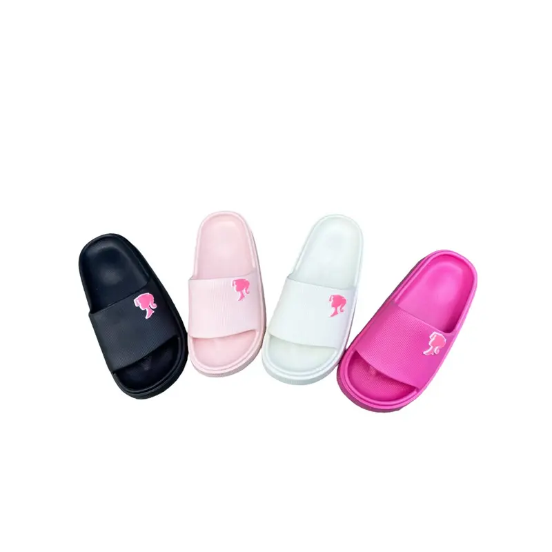 COLLIN SENDAL CEWEK DEWASA SELOP SENDAL SLIP ON TERBARU LOGO BARBIE B7840-1 Sandal Shoes Wanita 7