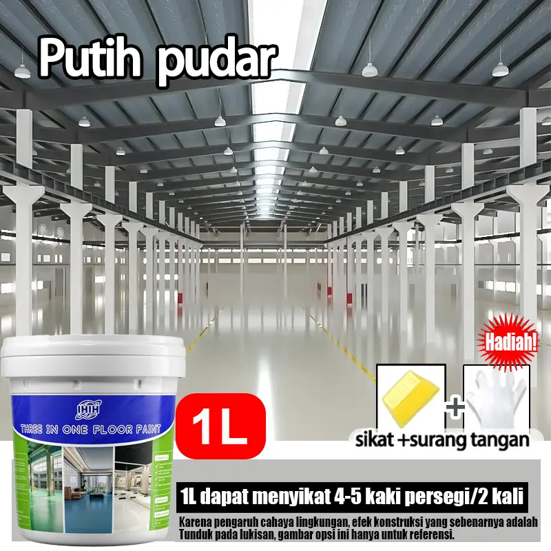 Putih pucat【cat lantai berbasis air】