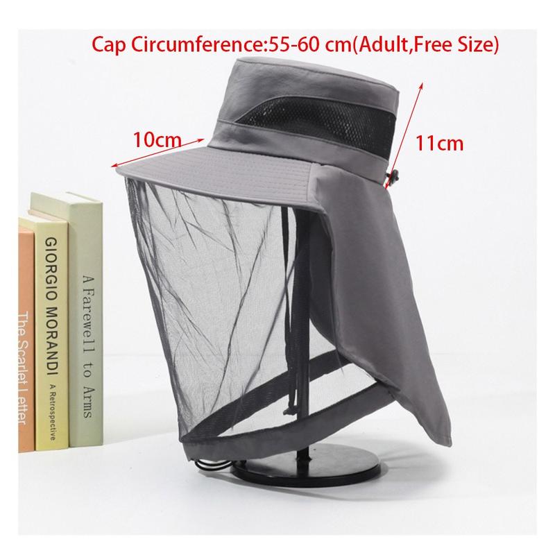 New Anti Mosquito Insect Bucket Hat Mesh Anti Bee Mosquito Hat Net Insect Proof Cap Men Women 2