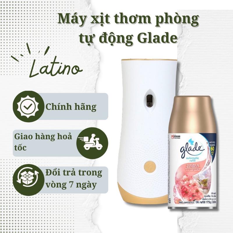 Máy xịt thơm phòng tự động Glade 7 hương thơm dịu nhẹ, thay lõi 269ml