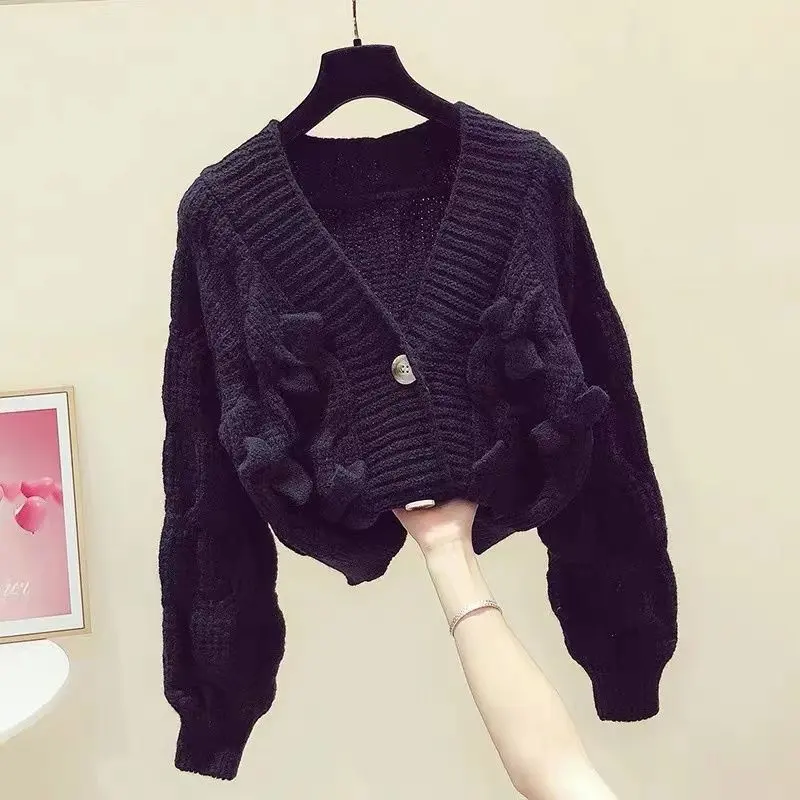 Áo Len Nữ, Phong Cách Thường Ngày Cổ Điển Nhật Bản, Cổ Chữ V, Có Nơ, Dáng Rộng Vừa Vặn, Áo Cardigan Dệt Kim, Thích Hợp Cho Mùa Thu Và Mùa Đông, Có Thể Mặc Ngoài Trời, Hàng Mới Về 2024 2