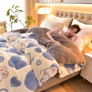 新型ABバージョン スノーフレーク ウールプリント厚手の手暖かい冬用布団キルト芯